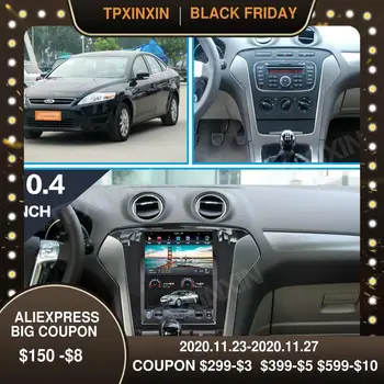 

128G Android 9.0 For Ford Mondeo/Fusion MK4 11-13 Tesla Style Car GPS Navigation Stereo Head Unit Multimedia Player Auto Radio