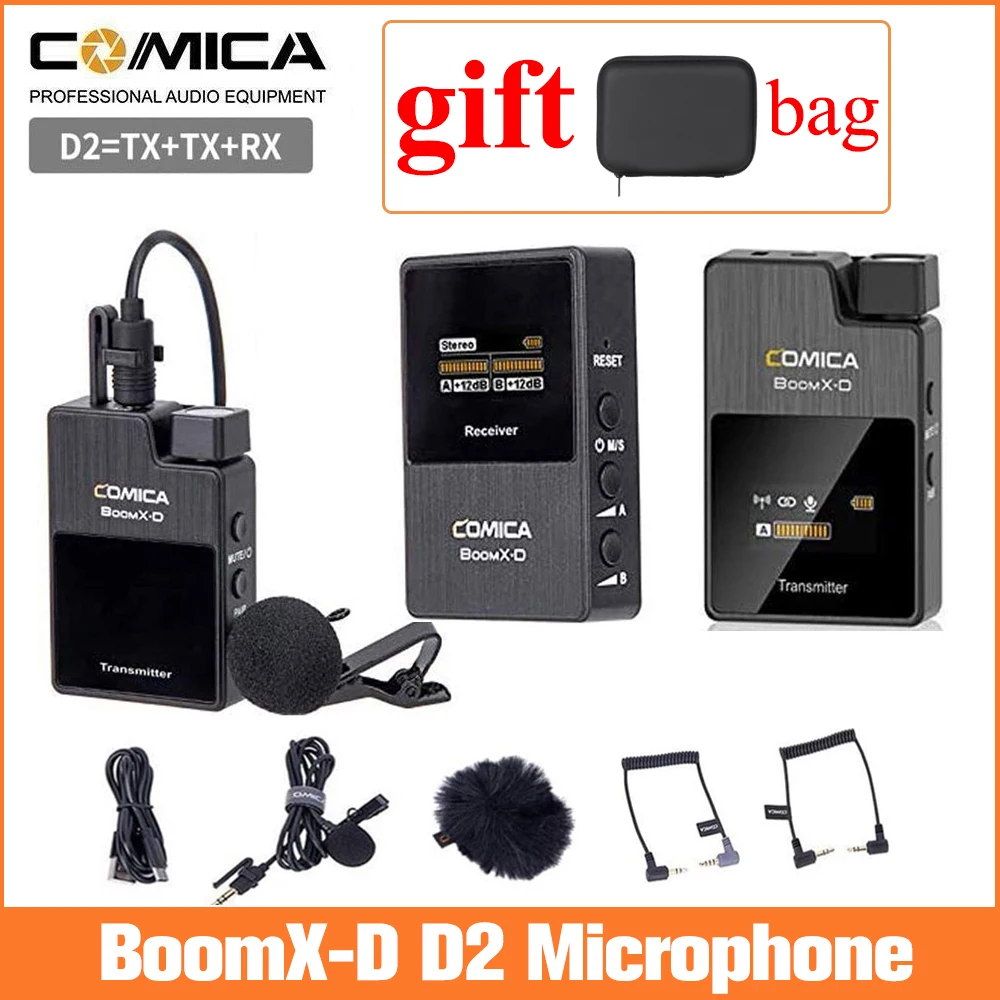 Беспроводной микрофон COMICA BoomX D D2 конденсаторный для записи