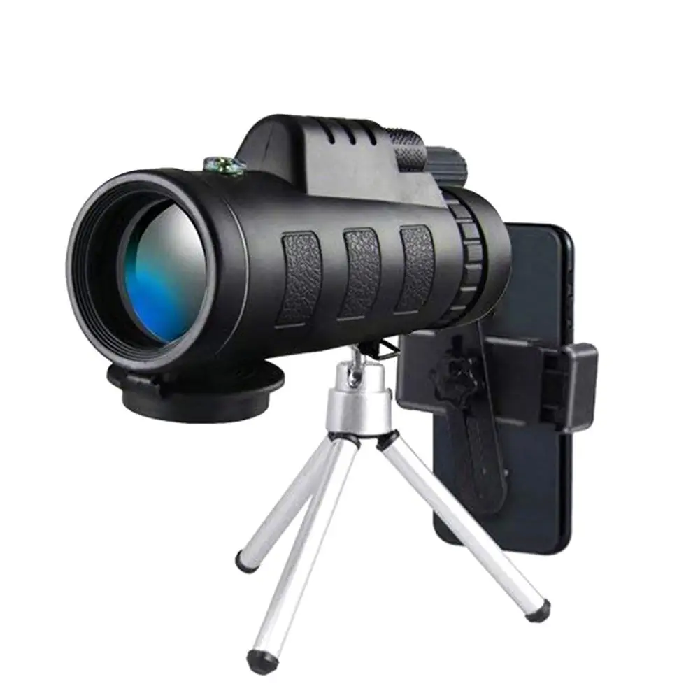 40x60 Monocular Telescope With Cell Phone Holder And Tripod Spyglass Professional Hunting Bird Watching Spotting Scope | Инструменты