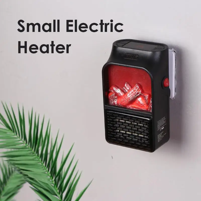 

220V-240V 500W Portable Electric Heater Plug-in Wall Socket Heating Fan Warmer with Remote Controller