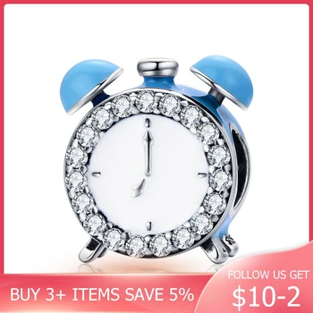 

CodeMonkey Authentic 100% 925 Sterling Silver Happy Time Clock Hour Bell Charm Beads fit Bracelet Necklaces Jewelry Making C659