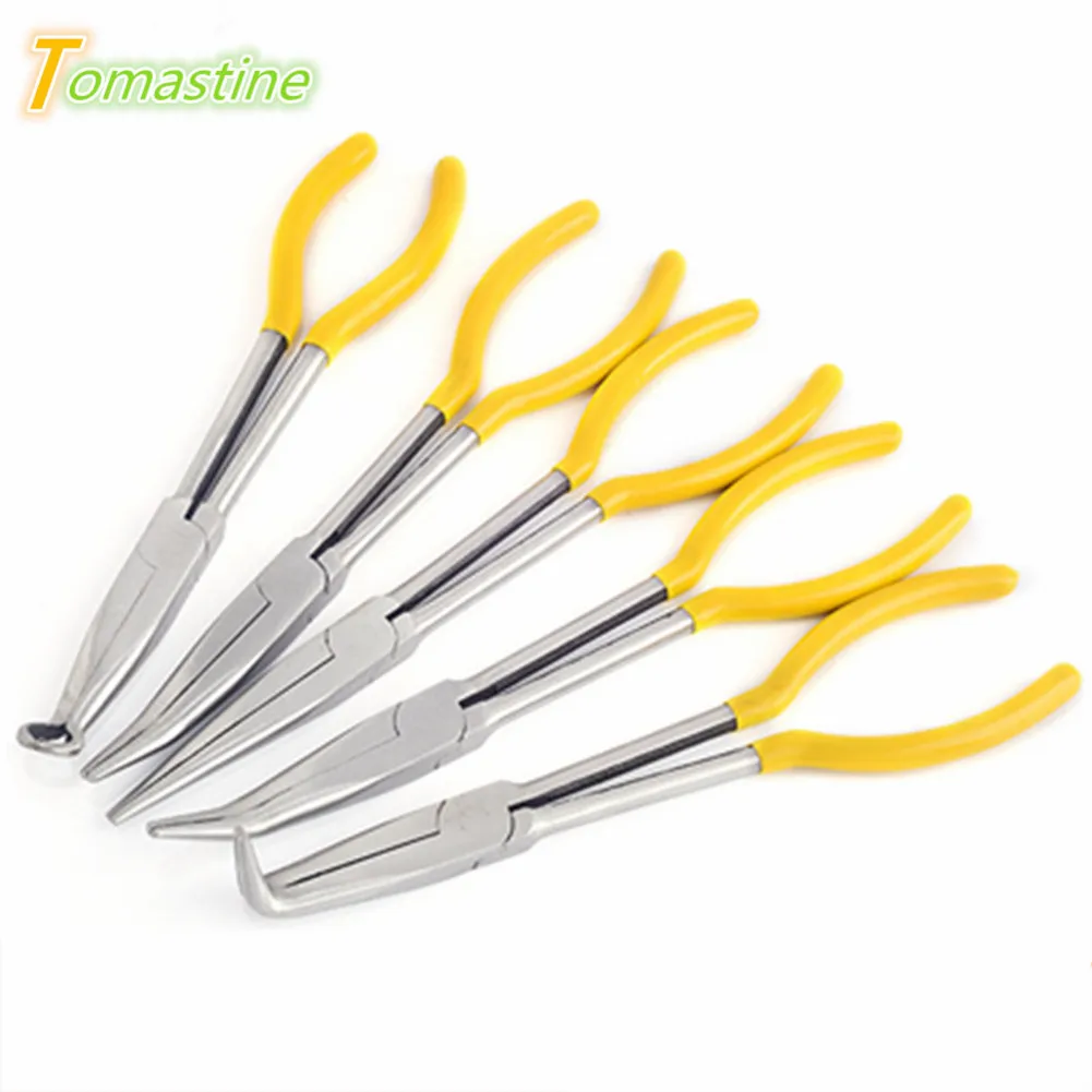 Extended Long Nose Pliers Set 5in1 Mechanic Equipment Hand Tools Multi
