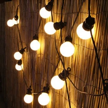 Thrisdar 13 м 20LED G50 Глобус лампы сказочные струнные светильники подключаемые наружные гирлянды вечерние Рождественские Свадебные гирлянды
