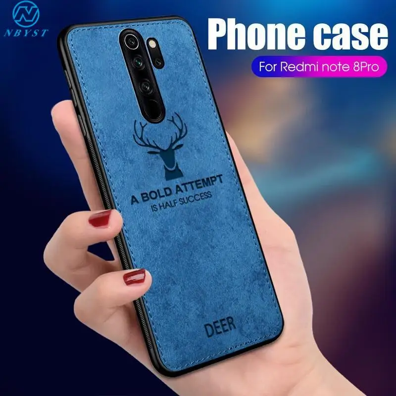 Тканевый чехол с оленем для Redmi K30 8A K20 Note 8 8T тканевый Xiaomi Mi Note10 9T CC9 Pro 9 SE A3 Lite A1 A2 MIX 3
