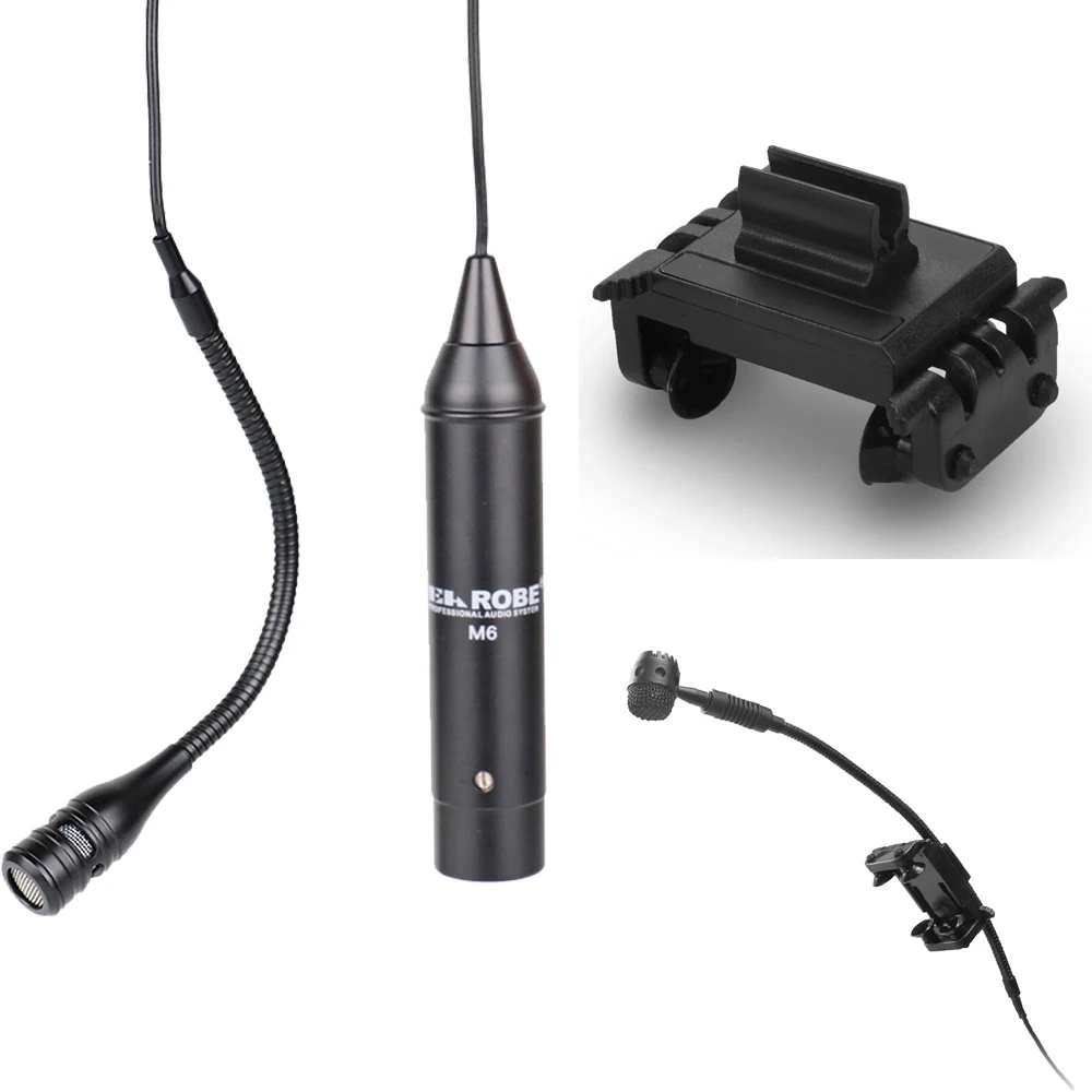 Cardioid Condenser Microphone System Clip on Musical Instruments for Saxophone Trumpet Sax Horn Tuba flute Clarinet piano violin 