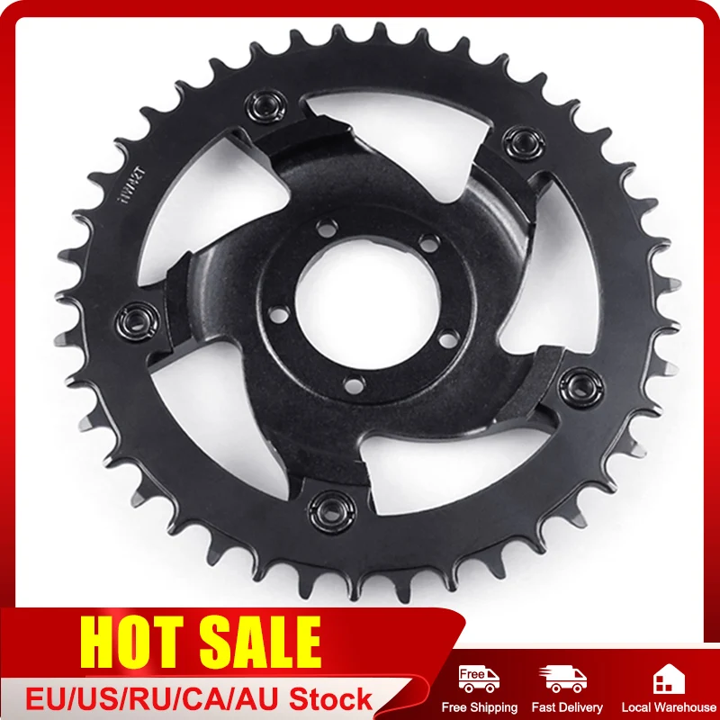 BAFANG Ebike Chainwheel with Plastic Guard 40T 42T 44T 46T 48T 52T Chain Wheel for BBS01 BBS02 BBSHD Mid Drive Motor Chain Sprocket for Electric Bike Coversion Kits