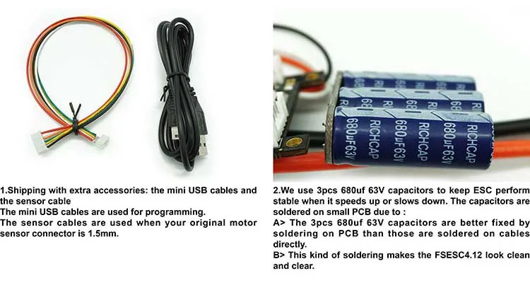 ESC для RC лодки FSESC 4,12 50A на базе VESC®4,12 электрический регулятор скорости для электрических аксессуары для скейтборда Flipsky