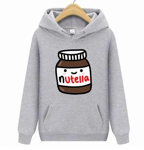 

100% Cotton hoodie Brand Clothing Tops Tees Nutella Jar Drawing Realistic Like In Your Fridge Quality Mens Hoodies, Sweatshirts
