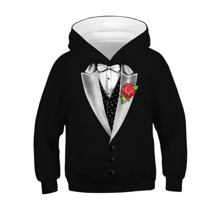 

Kids hoodies 2019 children's sweatshirt digital printing hooded sweatshirt for boy and girl Children's clothing baseball uniform