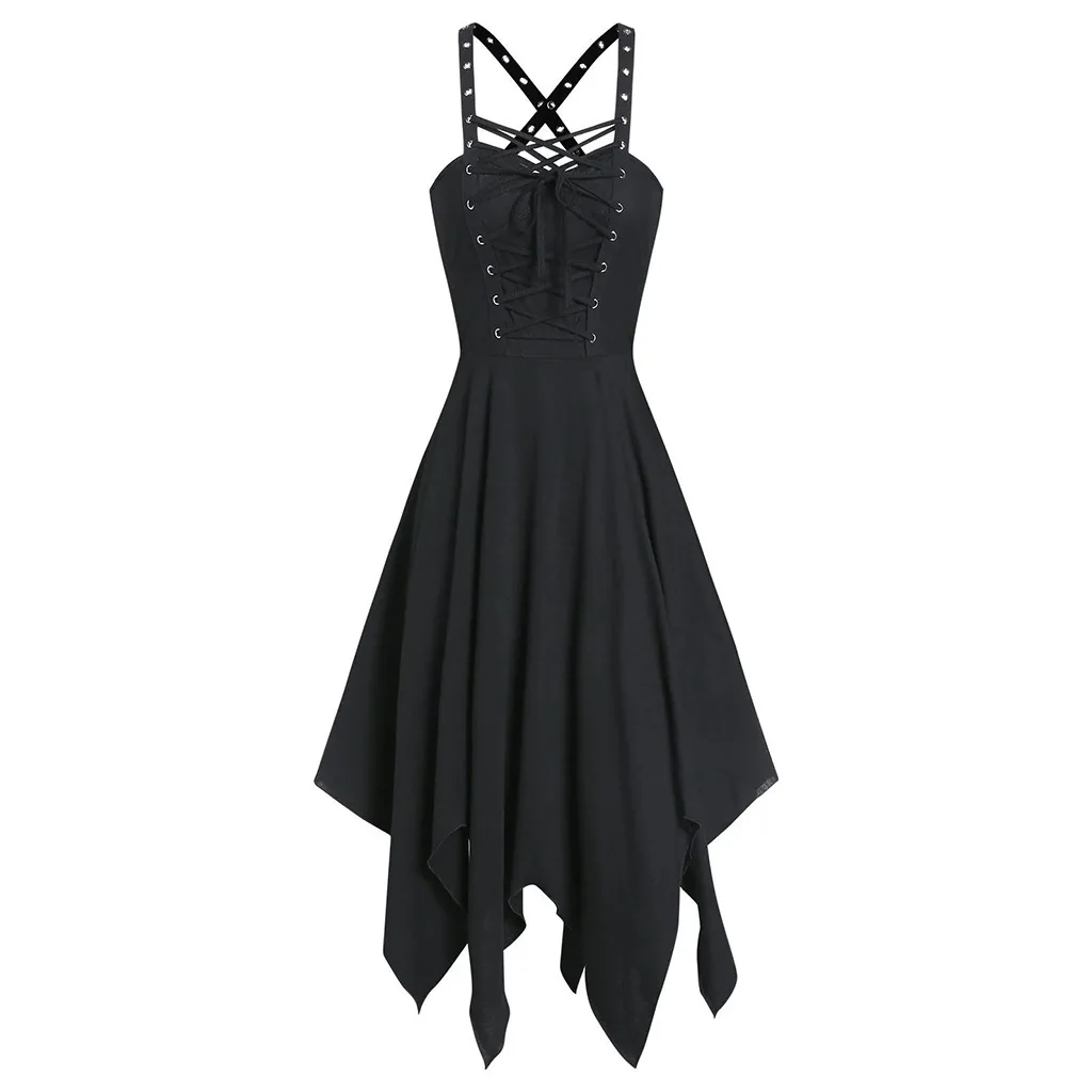 black pin up dress