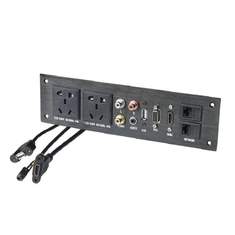 MMOMultionedia розетка Универсальный Три разъема RL VIEDO аудио USB VGA HDMI сетевой разъем преобразования - Цвет: panel