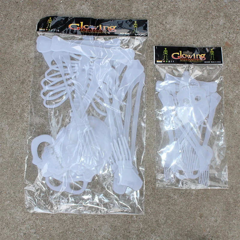 Ужас светящийся Скелет пластиковый висячий Скелет светится в темноте для привидения украшение дома реквизит Хэллоуин вечерние принадлежности