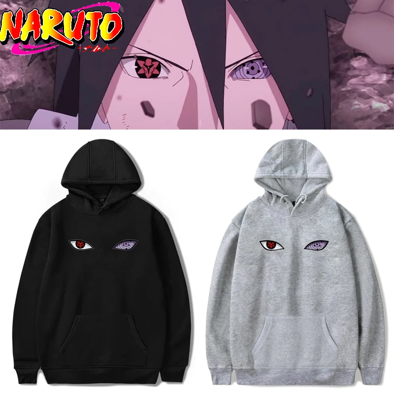 

Anime Naruto Uchiha Sasuke Hatake Eyes Hoodie Cosplay Costume Printing Unisex Halloween Rinnegan Pullover Sweatshirt