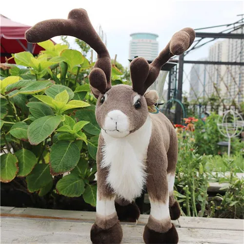 Fancytrader 18'' Simulation Reindeer Plush Toy Soft Stuffed Sika Deer Doll Wapiti Moose Elk Toy Christmas Gift Home Deco 45cm (5)