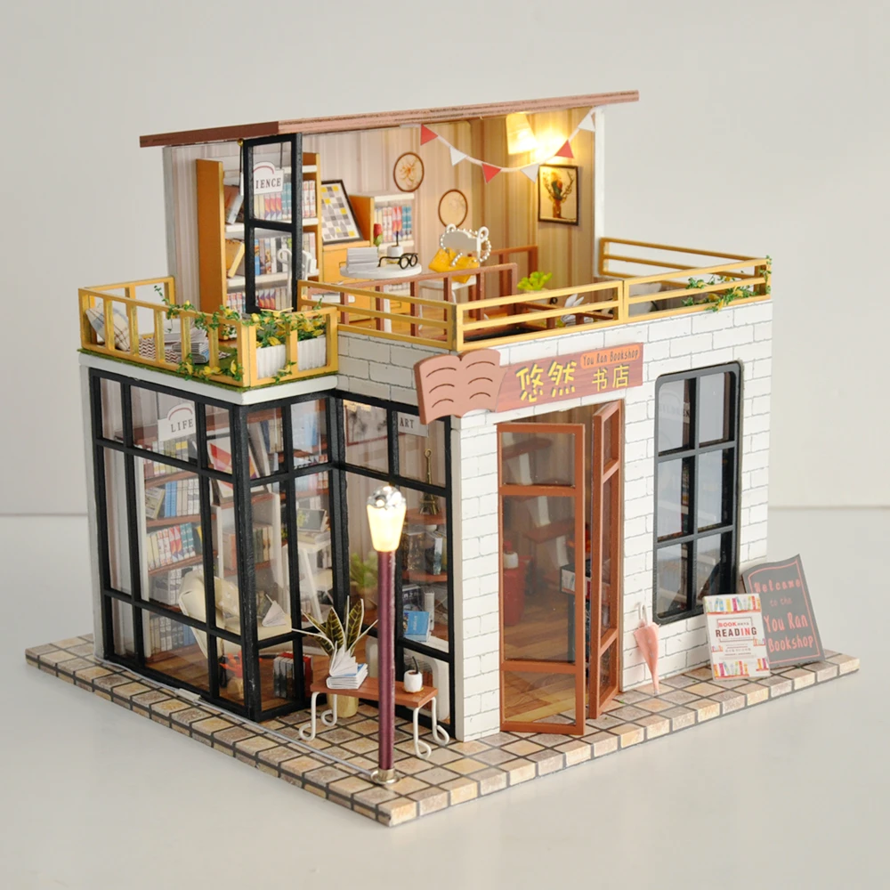 Кукольный дом деревянная мебель Diy миниатюрный дом собрать 3d Miniaturas кукольный домик головоломки наборы игрушки для детей подарок на день рождения