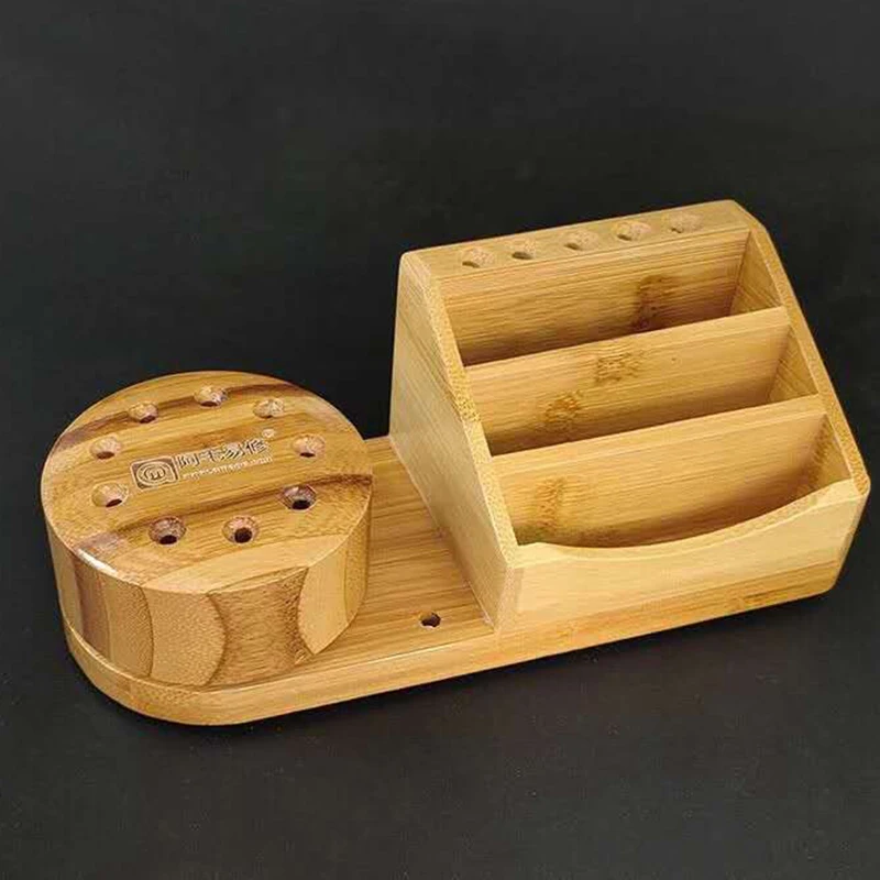 The Latest AMAO M62 Rotating Magnetic Screwdriver Wooden Craft 9-Port Storage Rack For Organizing Desktop Mobile Repair Tools | Наборы