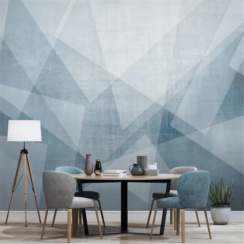 

Milofi custom modern minimalist abstract geometric Nordic sofa TV background wall paper mural
