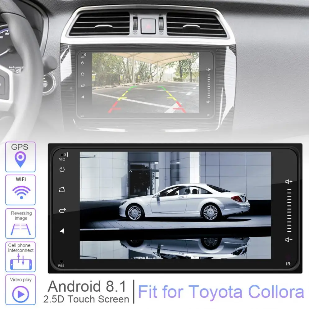 2 DIN 7 дюймовый Android 8 1 HD сенсорный экран Bluetooth автомобильный MP5 плеер с поддержкой DVR