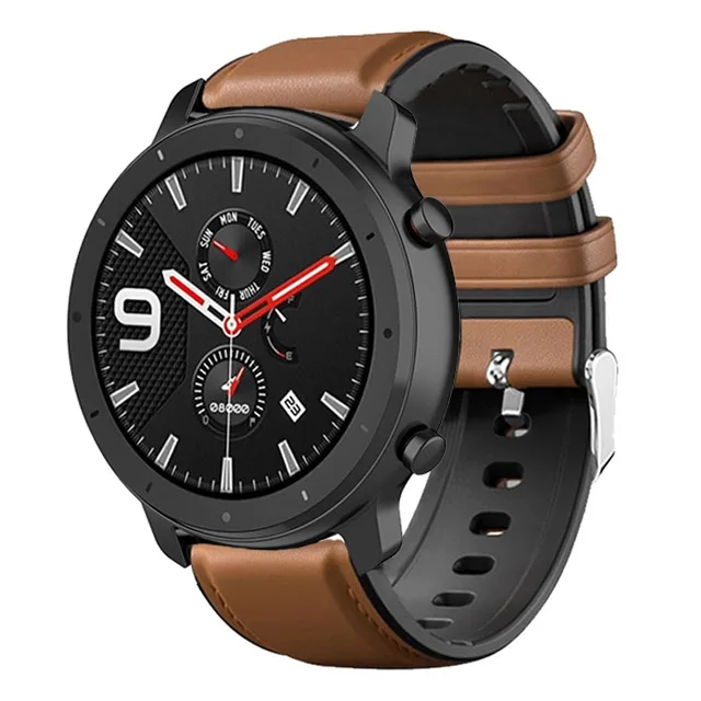 22 мм Смарт-часы ремешок для Polar Vantage M кожаный ремешок+ силиконовый сменный ремешок для samsung Galaxy 46 мм/gear S3Band - Цвет: 2