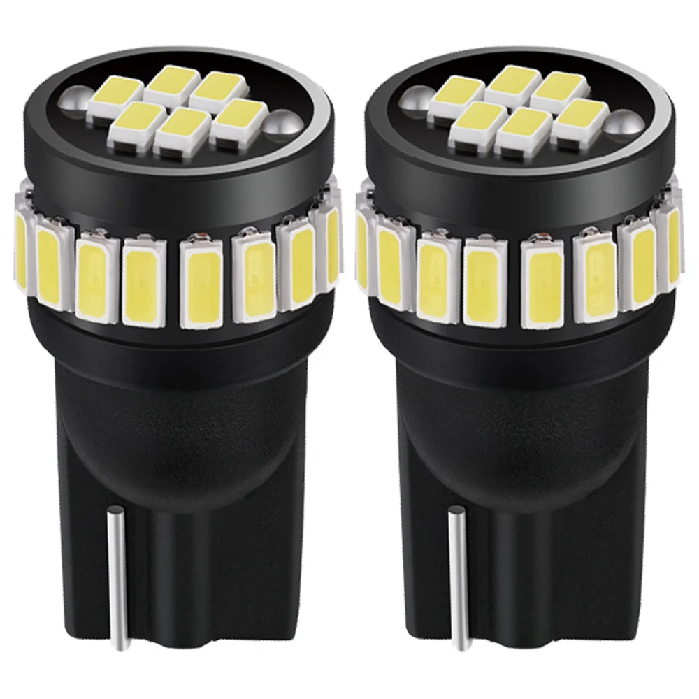 2pcs 194 LED Bulb T10 168 W5W Canbus White Dome License Side Marker Light  6000K 