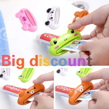

1pcs Animal Easy Toothpaste Dispenser Plastic Tooth Paste Tube Squeezer Useful Toothpaste Rolling Holder Bathroom Supplies NEW