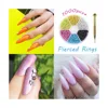 Mixed Color Piercing Nail Charms Nail Dangle Ring Metal Alloy Nail Jewelry Glitter 3D Nails Rhinestones Nail Art Decoration 4