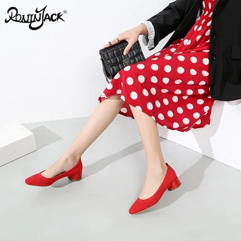 

Women's Pumps For 2020 New Spring Summer Slingbacks Female Fly Woven Mesh Zapatos De Bodas Red Hight Heels Shoes Women