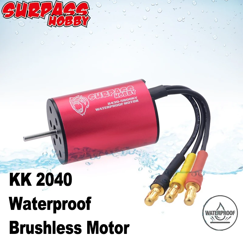 Surpass Hobby Waterproof 2040 Brushless Motor 35A ESC 2280KV 3200KV 4480KV for Traxxas HSP Tamiya Axial 1/16 1/18 RC RTR Cars | Игрушки и