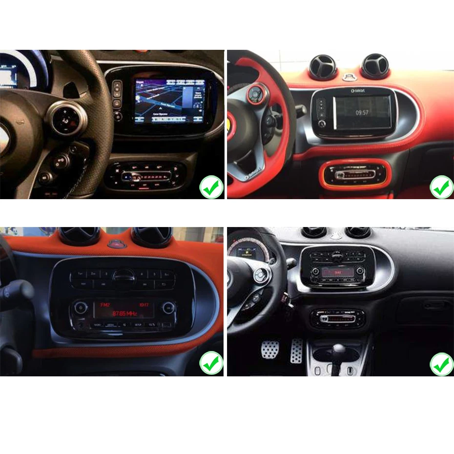 Perfect 8 core 4G 64G Android 9.0 Car multimedia dvd GPS autoradio for Mercedes/Benz Smart Fortwo 2016 2017 2018 car Radio OBD2 FM DSP 0