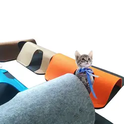 Игровой коврик для кошек, Интерактивная забавная игрушка для занятий туннелем, коврик для домашних упражнений для кошек, войлочный