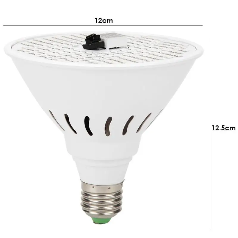 204LED лампы для выращивания растений ПВХ 600LM диммерная лампа E27 светильник для выращивания растений 12 Вт с дистанционным управлением
