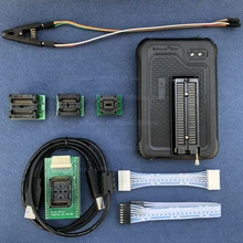 V10.80 xgecu t56 programador 56 pinos apoio 26084 + ics para pic/nand flash/emmc tsop48/tsop56/bga + 4 adaptadores + soic8 clipe