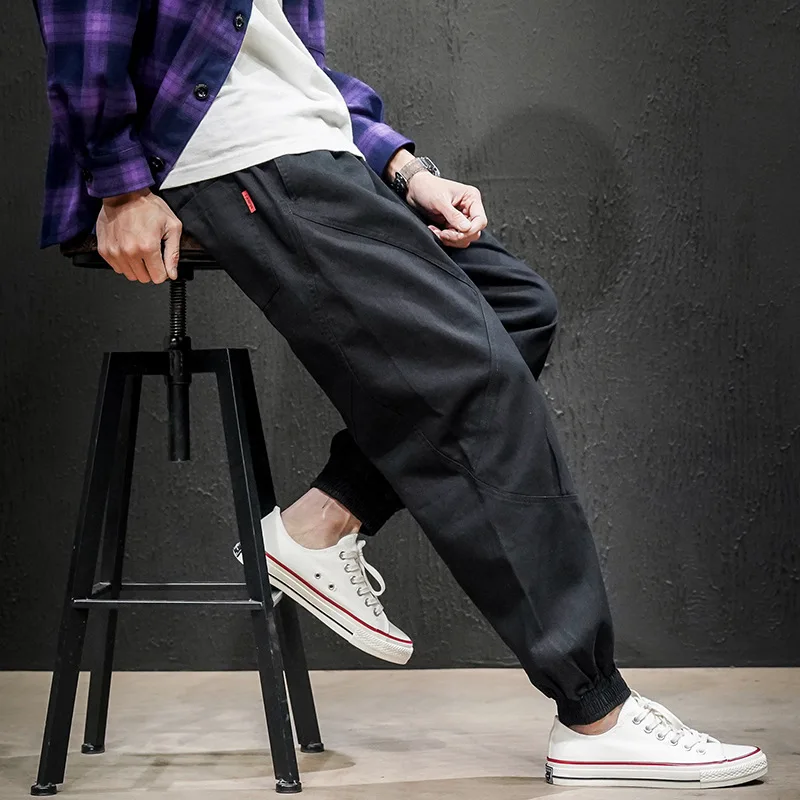 

2020 Japanese-style Macheda Large Size Joint Beam Leg Washing Capri Pants M-5x Hk20117-p5