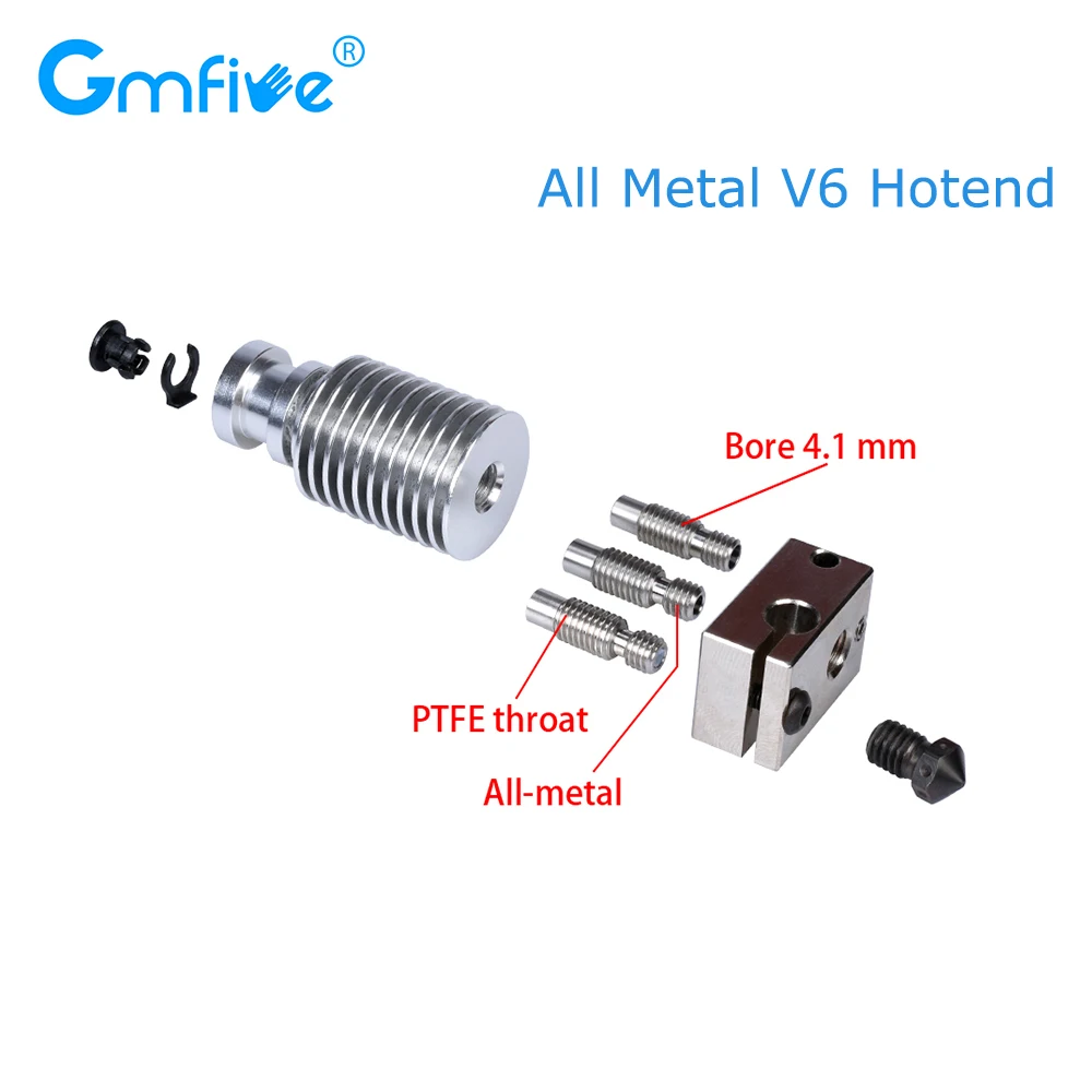 GmFive V6 Hotend J head Kit нагреватель Блок горло насадка для E3D 3D принтер запчасти Titan
