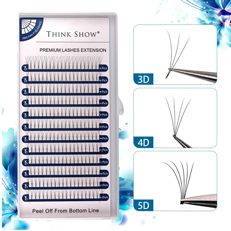 

Premade Volume Fans Lashes 3D/4D/5D/Short Stem Russian Volume Fans Eyelashes Faux Mink Heat Bonded Premade Fans Volume Eyelashes