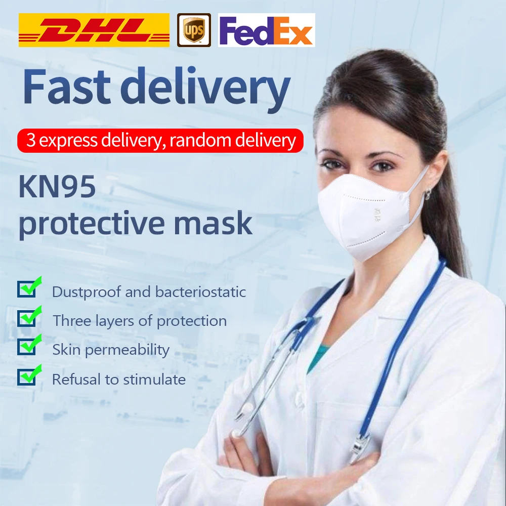 

Fast delivery 20 Pcs Disposable mask Dustproof Face Mouth Masks Anti PM2.5 Anti Influenza Breathing Safety Masks Face KN95 MASK