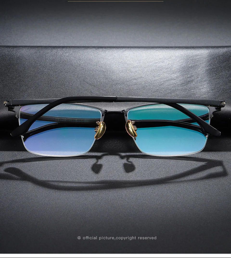 Титановая оправа для очков Мужские квадратные полуоправы очки Gafas близорукость oculos de grau masculino