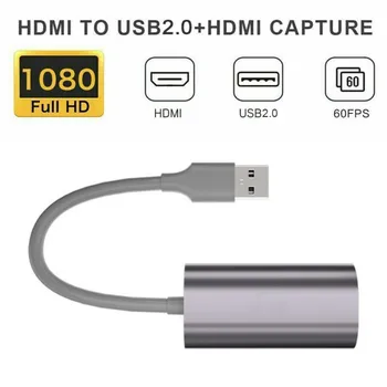 

Portable USB 2.0 HDMI Game Capture Card 1080P Video Streaming Adapter For Live Broadcast Video Recording High Quality