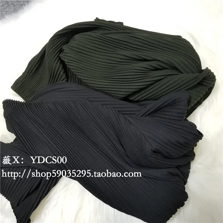 Miyake/Новинка; сезон осень-зима; плотные плиссированные широкие брюки; тонкие повседневные брюки с высокой талией и эластичной резинкой на талии; прямые брюки из двух предметов