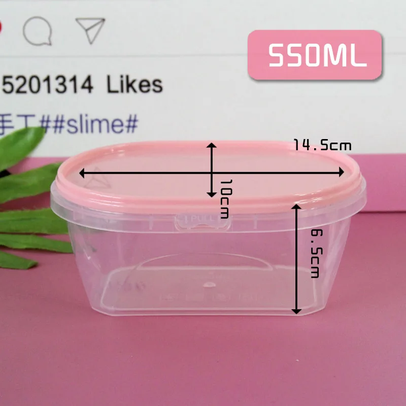 Happy monkey 10/20 шт 550 мл/700 мл Slime Box пластиковый Slime контейнер полипропиленовая коробка для хранения для пушистое облако прозрачная хрустящая слизь глина