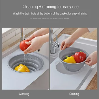 

Multi-Function 3 In 1 Folding Cutting Board Kitchen Foldable Drain Basket Chopping Blocks Washing Basket Kitchen Organizer