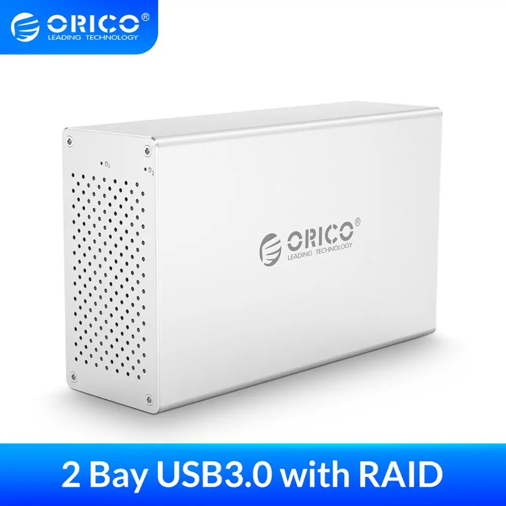 ORICO 3.5'ɲ Bay USB3.0 Hard Drive Case With Raid Aluminum 5Gbp HDD Enclosure 12V Power Adapter Support 20TB Docking Station |