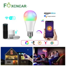 Затемняемый E27/B22 Светодиодный светильник Wifi умная лампа 85-265 в домашняя интеллектуальная лампа RGB светодиодный светильник для кухонных шкафов