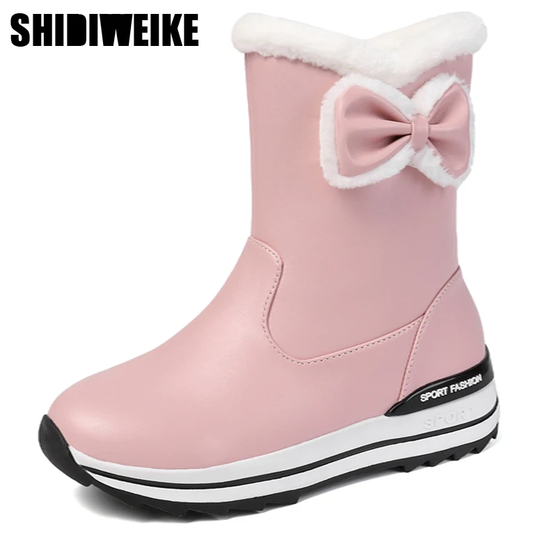 

Women snow boots 2019 winter boots platform thick plush warm non-slip waterproof winter shoes size 34-43 x427