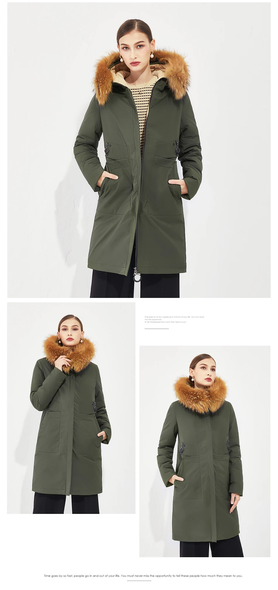 Бренд EURASIA, женские зимние пальто, новое стильное длинное пальто Настоящий мех, с капюшоном, парки, плотная теплая одежда, темно-синий цвет, YD1889