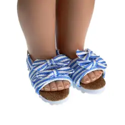 Детская игрушка милая обувь для малышей Сандалии для кукол Лето 7 см для 18-дюймовая кукла обувь девушка куклы аксессуары (не включены куклы)