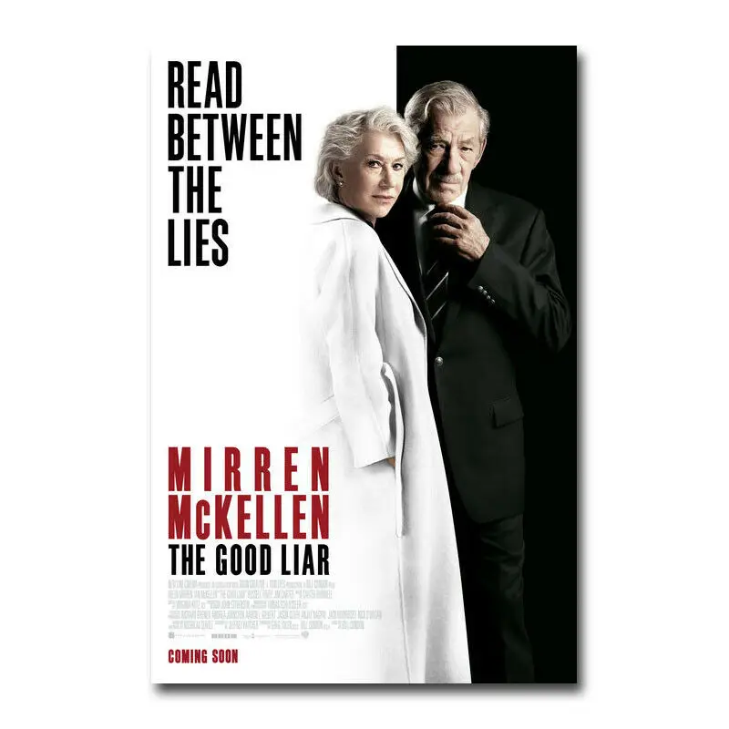 JJ0250 хороший лжец 2019 фильм Mirren McKellen Шелковый плакат художественный светильник