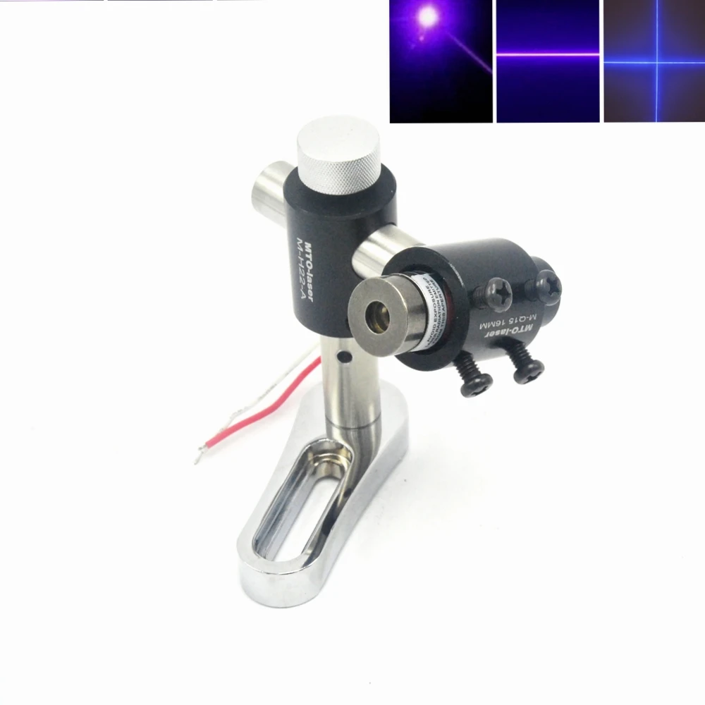 

Focusable 405nm 50mw Pure Blue Laser Dot/Line/Cross Module 14.5x45mm Lazer 3V-6V w 2-axis Holder