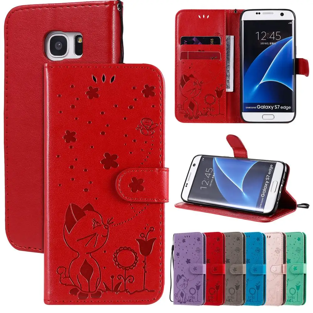 Кожаный чехол с 3D кошкой для Motorola Moto G4 Play G5s G6 G7 G8 Power E4 Plus E5 E6 E7 Bee|Бамперы| |