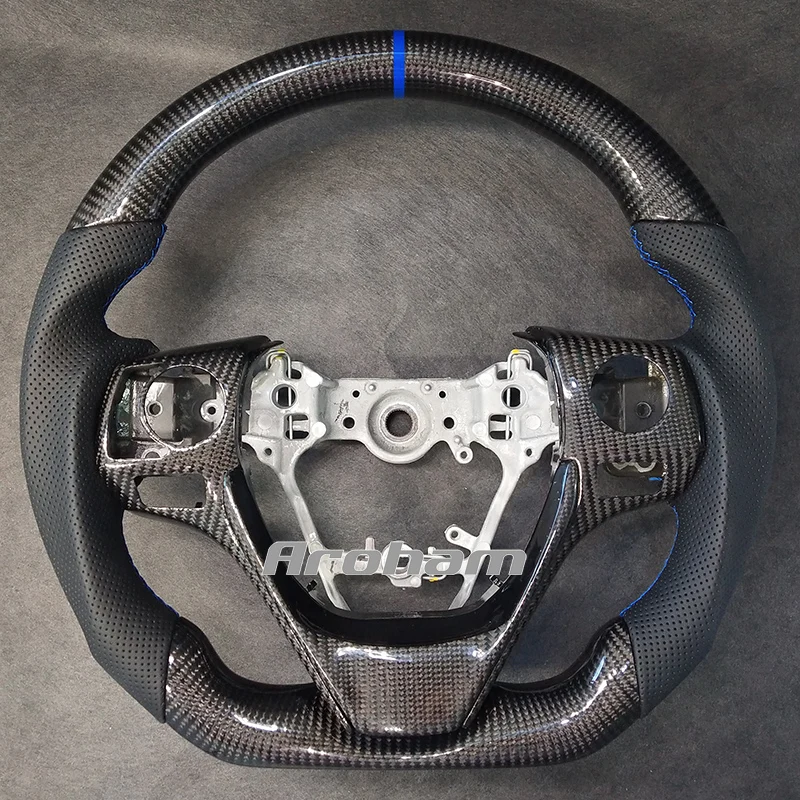 MIT Toyota Corolla 14-18 Carbon Fiber look genuine leather steering wheel-SPORTS 
